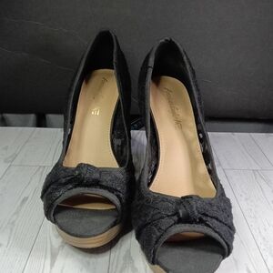 American Eagle Outfitters Black Heels Open Toe